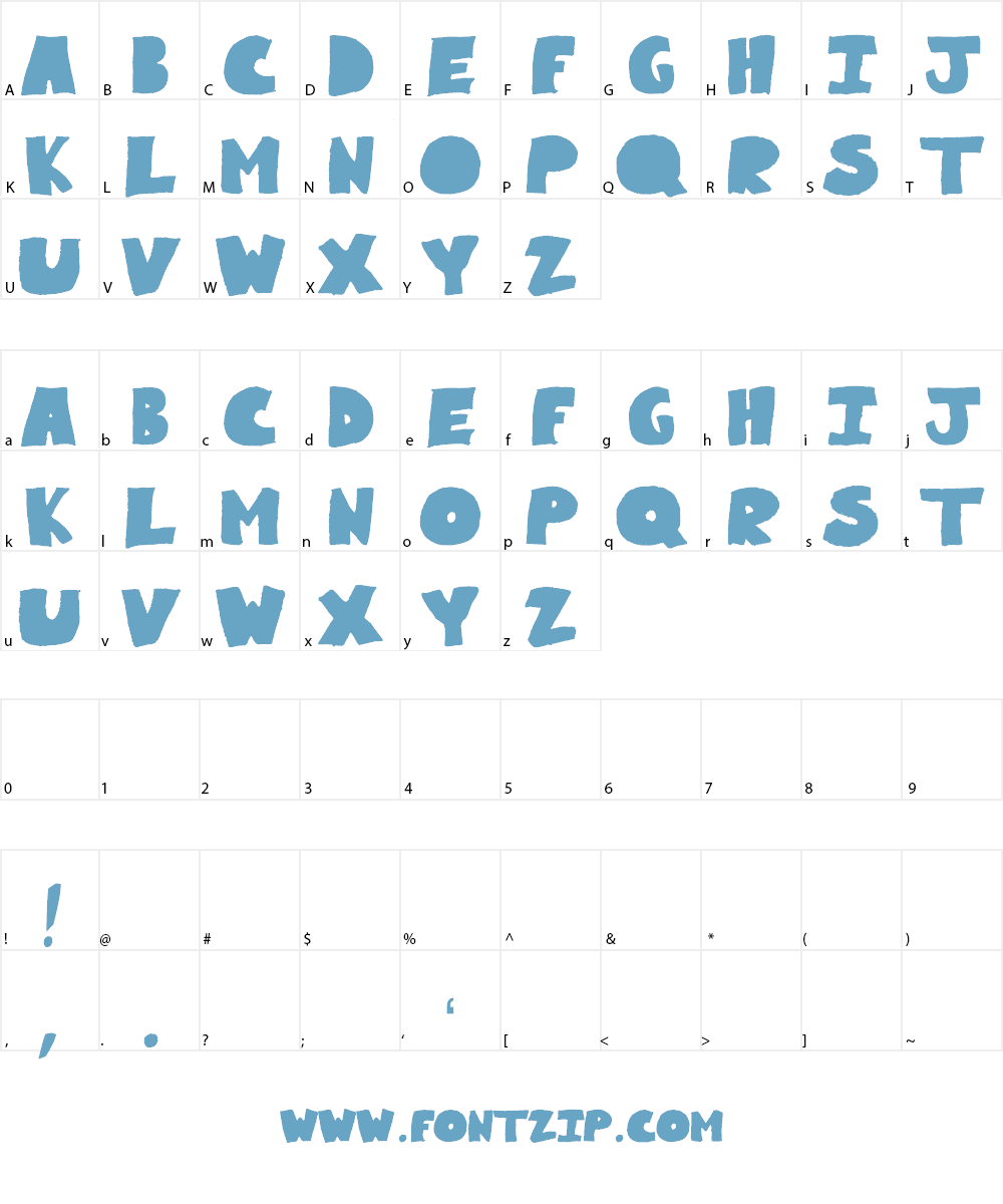 Nunanunong Demo Font Character